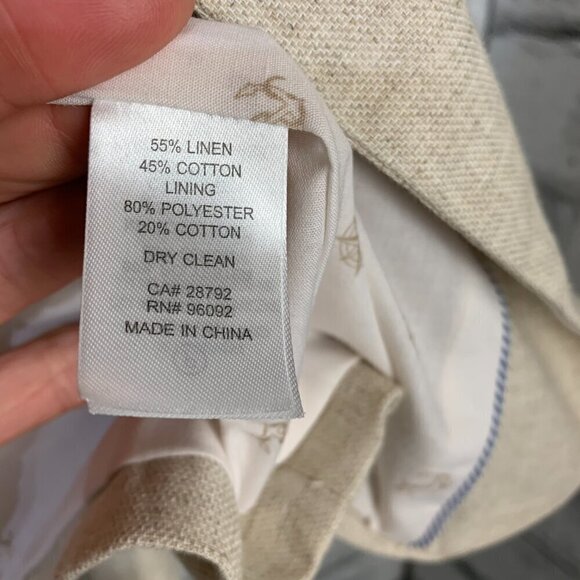 Dalia Linen Cotton Blend Structured One Button Blazer NWOT - Picture 12 of 12